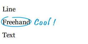 freehand annotation sample2 - line & writing