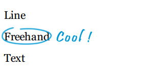 freehand annotation sample2 - line & writing